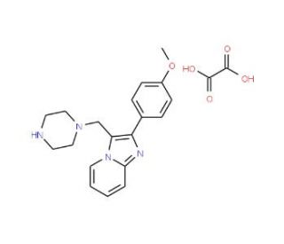 2-(4-Methoxy-phenyl)-3-piperazin-1-ylmethyl-imidazo[1,2-a]pyridine oxalic acid salt - chemical structure image