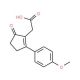 [2-(4-Methoxy-phenyl)-5-oxo-cyclopent-1-enyl]-acetic acid - chemical structure image