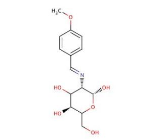 2-(4-Methoxybenzylidene)imino-2-deoxy-D-glucopyranose (CAS 51471-40-0) - chemical structure image