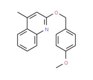 2-(4-Methoxybenzyloxy)-4-methylquinoline (CAS 937184-70-8) - chemical structure image