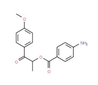 2-(4-methoxyphenyl)-1-methyl-2-oxoethyl 4-aminobenzoate - chemical structure image