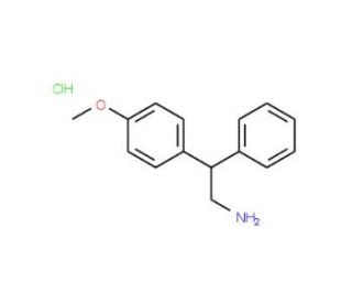 2-(4-Methoxyphenyl)-2-phenylethylamine hydrochloride (CAS 21998-49-2) - chemical structure image