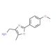{[2-(4-Methoxyphenyl)-5-methyl-1,3-oxazol-4-yl]-methyl}amine - chemical structure image