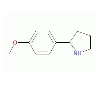 2-(4-Methoxyphenyl)pyrrolidine (CAS 74190-66-2) - chemical structure image