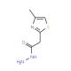2-(4-methyl-1,3-thiazol-2-yl)acetohydrazide (CAS 448229-66-1) - chemical structure image