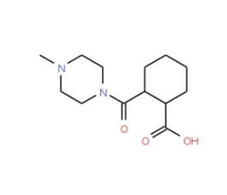 2-(4-Methyl-piperazine-1-carbonyl)-cyclohexanecarboxylic acid - chemical structure image