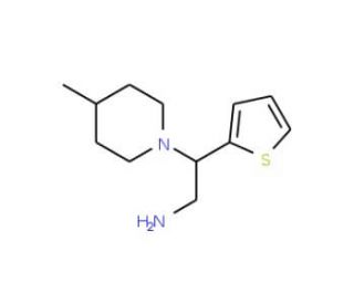 2-(4-Methyl-piperidin-1-yl)-2-thiophen-2-yl-ethylamine - chemical structure image