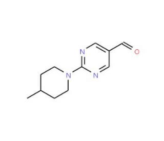 2-(4-Methyl-piperidin-1-yl)-pyrimidine-5-carbaldehyde - chemical structure image