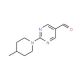 2-(4-Methyl-piperidin-1-yl)-pyrimidine-5-carbaldehyde - chemical structure image