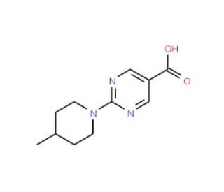 2-(4-Methyl-piperidin-1-yl)-pyrimidine-5-carboxylic acid - chemical structure image