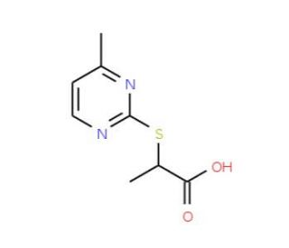 2-(4-Methyl-pyrimidin-2-ylsulfanyl)-propionic acid - chemical structure image