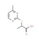 2-(4-Methyl-pyrimidin-2-ylsulfanyl)-propionic acid - chemical structure image