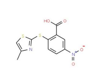 2-(4-Methyl-thiazol-2-ylsulfanyl)-5-nitro-benzoic acid - chemical structure image