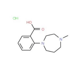 2-(4-Methylhomopiperazin-1-yl)benzoic acid hydrochloride hemihydrate (CAS 921938-77-4) - chemical structure image