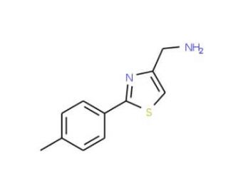 [2-(4-Methylphenyl)-1,3-thiazol-4-yl]methylamine (CAS 89152-86-3) - chemical structure image