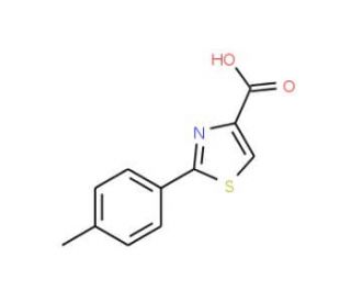 2-(4-methylphenyl)-1,3-thiazole-4-carboxylic acid (CAS 17228-99-8) - chemical structure image