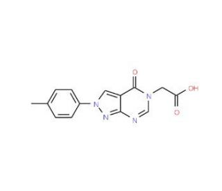 [2-(4-Methylphenyl)-4-oxo-2,4-dihydro-5H-pyrazolo[3,4-d]pyrimidin-5-yl]acetic acid - chemical structure image