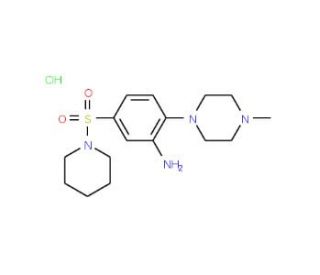 2-(4-methylpiperazin-1-yl)-5-(piperidin-1-ylsulfonyl)aniline hydrochloride - chemical structure image
