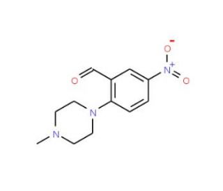 2-(4-Methylpiperazino)-5-nitrobenzenecarbaldehyde (CAS 30742-63-3) - chemical structure image