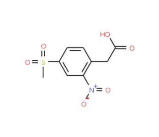 2-(4-(Methylsulfonyl)-2-nitrophenyl)acetic acid (CAS 929000-10-2) - chemical structure image