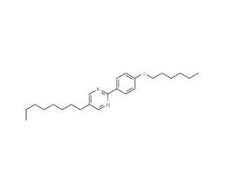 2-(4-n-Hexyloxyphenyl)-5-n-octylpyrimidine (CAS 57202-48-9) - chemical structure image