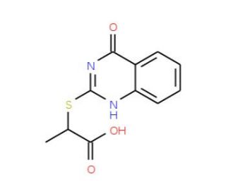 2-(4-Oxo-1,4-dihydro-quinazolin-2-ylsulfanyl)-propionic acid - chemical structure image