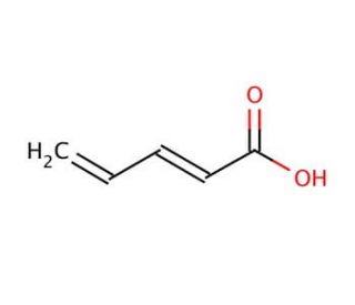 2,4-Pentadienoic acid (CAS 626-99-3) - chemical structure image