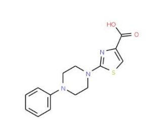 2-(4-Phenylpiperazino)-1,3-thiazole-4-carboxylicacid - chemical structure image