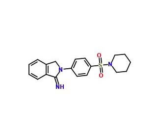 2-[4-(piperidin-1-ylsulfonyl)phenyl]isoindolin-1-imine - chemical structure image