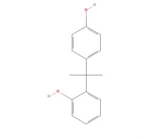 2,4&prime;-Bisphenol A (CAS 837-08-1) - chemical structure image