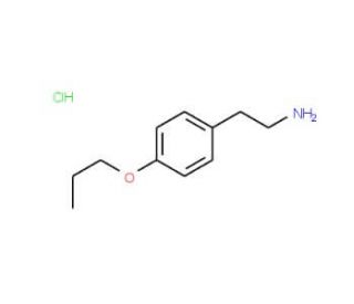 2-(4-Propoxyphenyl)-1-ethanamine hydrochloride (CAS 56370-31-1) - chemical structure image