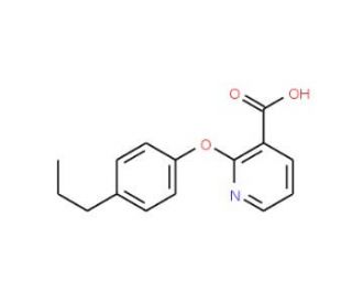 2-(4-propylphenoxy)nicotinic acid - chemical structure image