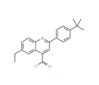 2-(4-tert-butylphenyl)-6-ethylquinoline-4-carbonyl chloride - chemical structure image