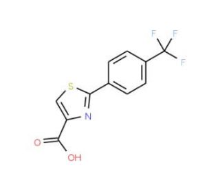 2-(4-Trifluoromethyl-phenyl)thiazole-4-carboxylic acid (CAS 144061-16-5) - chemical structure image