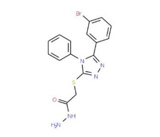 2-{[5-(3-Bromophenyl)-4-phenyl-4H-1,2,4-triazol-3-yl]thio}acetohydrazide - chemical structure image