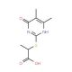 2-(5,6-Dimethyl-4-oxo-1,4-dihydro-pyrimidin-2-yl-sulfanyl)-propionic acid - chemical structure image