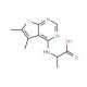 2-(5,6-Dimethyl-thieno[2,3-d]pyrimidin-4-ylamino)-propionic acid - chemical structure image