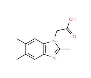 (2,5,6-Trimethyl-benzoimidazol-1-yl)-acetic acid - chemical structure image