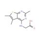 [(2,5,6-trimethylthieno[2,3-d]pyrimidin-4-yl)amino]acetic acid - chemical structure image
