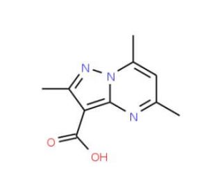 2,5,7-trimethylpyrazolo[1,5-a]pyrimidine-3-carboxylic acid (CAS 1158269-53-4) - chemical structure image