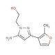 2-[5-amino-3-(2-methyl-3-furyl)-1H-pyrazol-1-yl]ethanol - chemical structure image