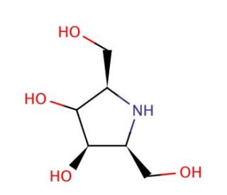 2,5-Anhydro-2,5-imino-D-glucitol (CAS 132295-44-4) - chemical structure image