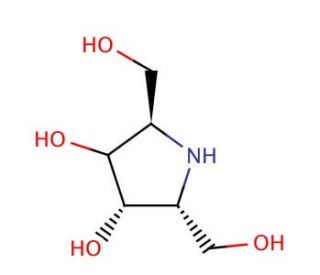 2,5-Anhydro-2,5-imino-D-mannitol (CAS 59920-31-9) - chemical structure image