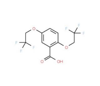 2,5-Bis(2,2,2-trifluoroethoxy)benzoic acid (CAS 35480-52-5) - chemical structure image
