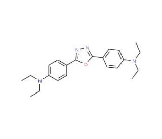 2,5-Bis(diethylamino)phenyl-1,3,4-oxadiazole (CAS 1679-98-7) - chemical structure image