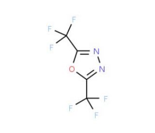 2,5-Bis(trifluoromethyl)-1,3,4-oxadiazole (CAS 1868-48-0) - chemical structure image