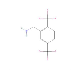 2,5-Bis(trifluoromethyl)benzylamine (CAS 771582-21-9) - chemical structure image