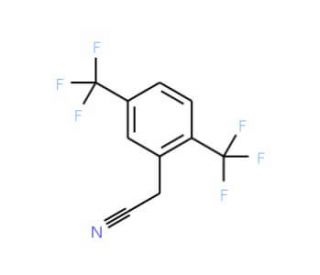 2,5-Bis(trifluoromethyl)phenylacetonitrile (CAS 302911-99-5) - chemical structure image