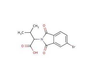 2-(5-Bromo-1,3-dioxo-1,3-dihydro-isoindol-2-yl)-3-methyl-butyric acid - chemical structure image