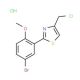 2-(5-bromo-2-methoxyphenyl)-4-(chloromethyl)-1,3-thiazole hydrochloride - chemical structure image